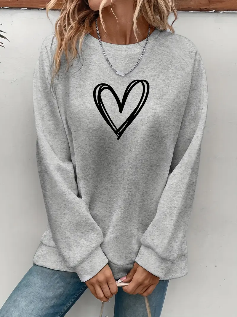 ADDISON™ FLEECE-LINED HEART PRINT SWEATSHIRT - Image 4