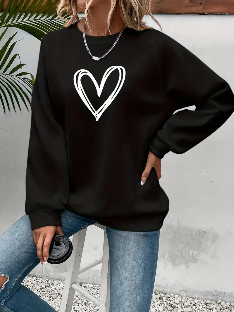ADDISON™ FLEECE-LINED HEART PRINT SWEATSHIRT - Image 8
