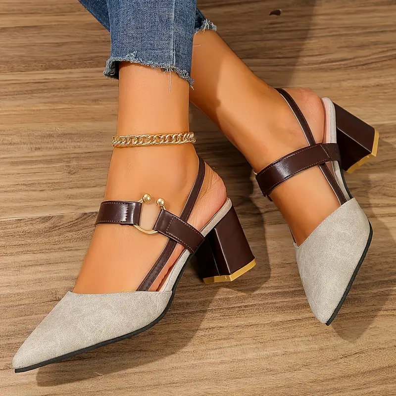 ALIRA™ WOMEN'S POINTED TOE HEELED SANDALS - Image 3
