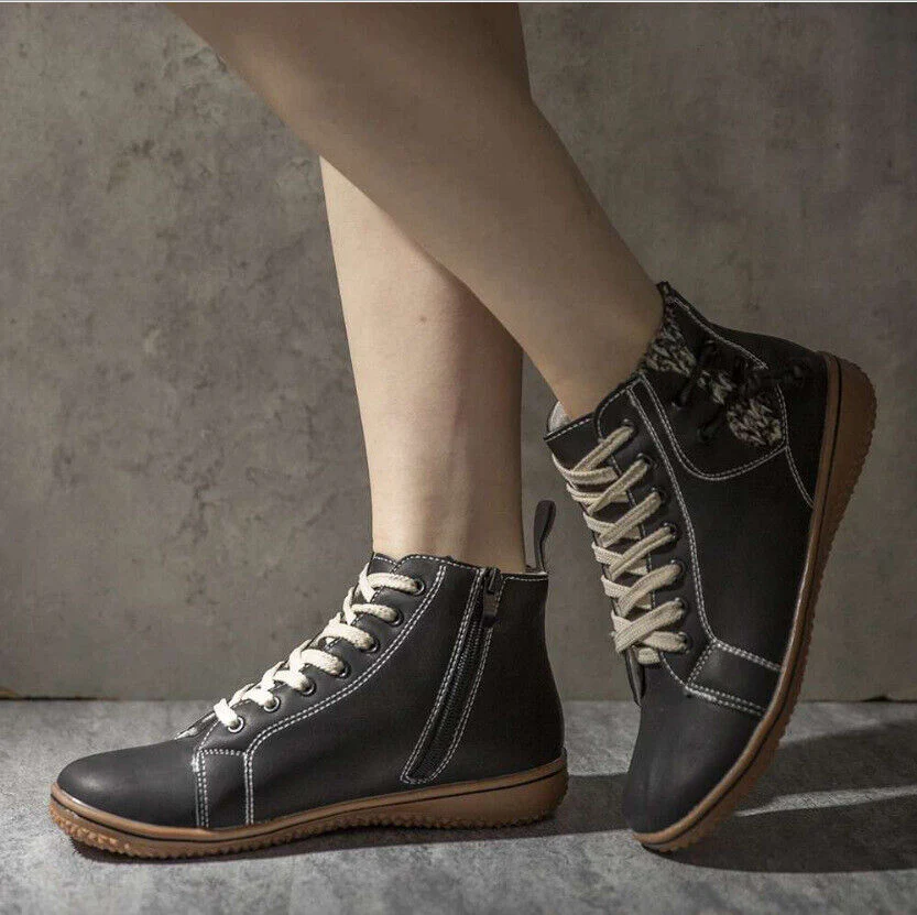AMY™ WARM FUR ORTHOPEDIC WINTER ANKLE BOOTS - Image 9