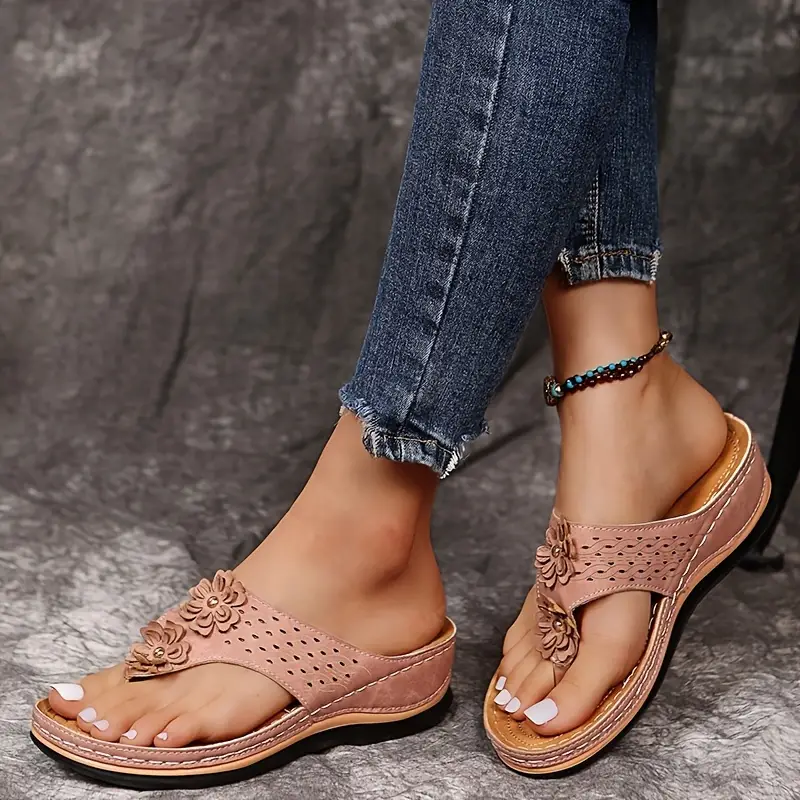 ANGEL™ WOMEN'S FLOWER FLIP FLOPS ORTHO SANDALS - Image 4
