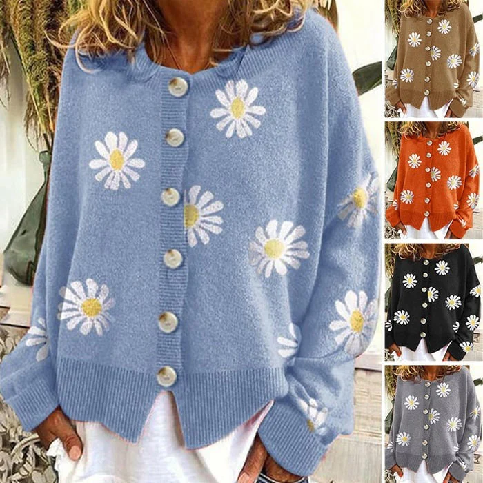 Angel - Cute Cardigan With Daisies - Image 9