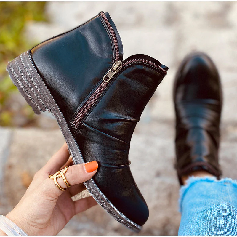 WOMEN ZIPPER WATERPROOF ANKLE-SUPPORT BOOTS 2026 - Image 7