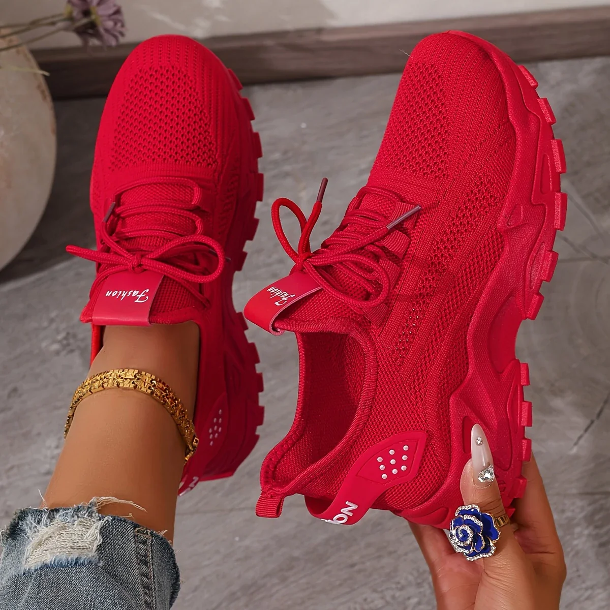 ANNIE™ WOMEN'S BREATHABLE KNIT SNEAKERS - Image 4