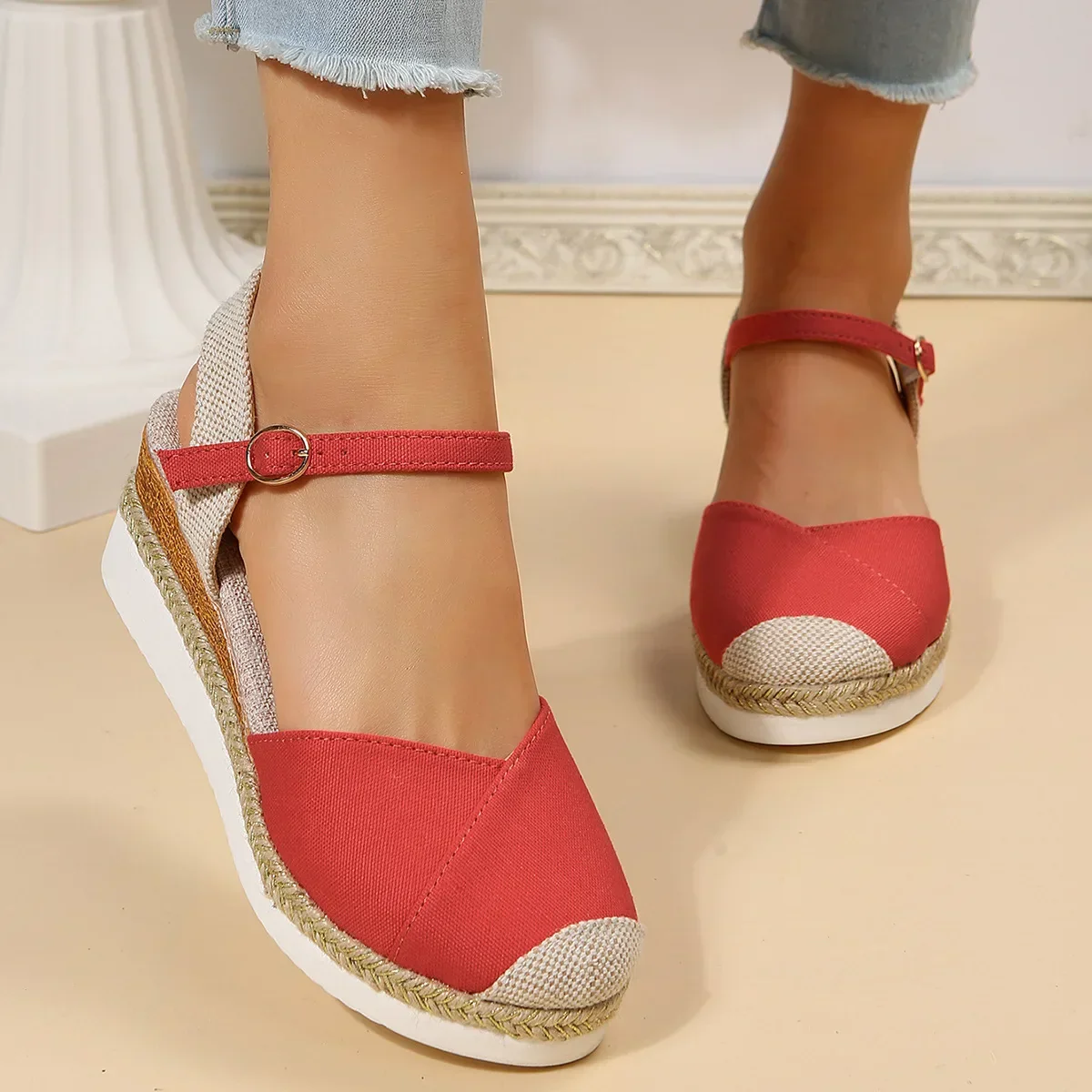 ARINA™ CLOSED TOE ORTHOPEDIC WEDGE SANDALS - Image 6