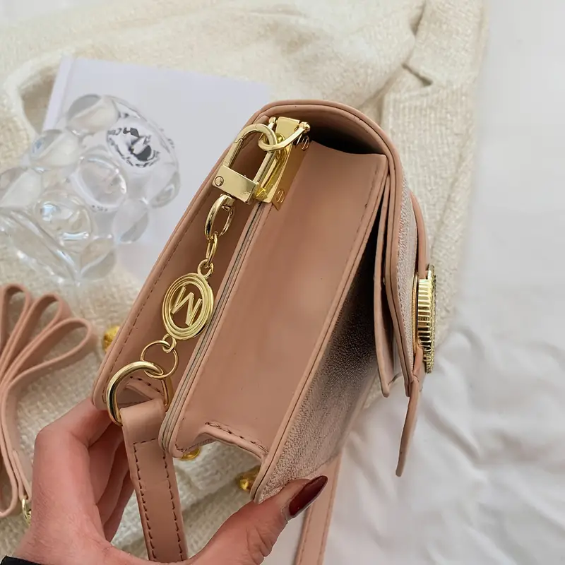 AUDREY™ RETRO LETTER BUCKLE GRAPHIC CROSSBODY BAG - Image 4