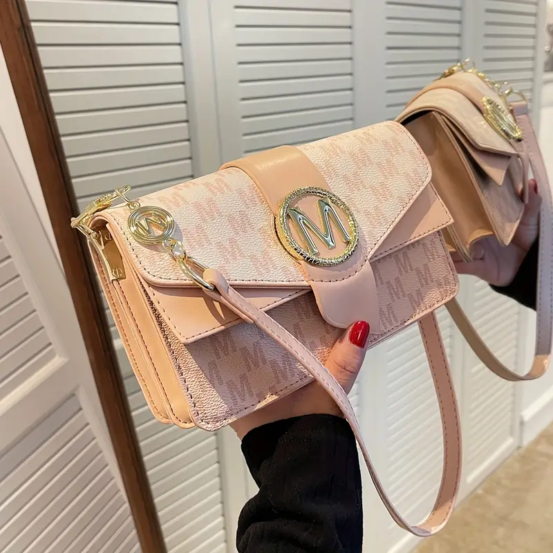 AUDREY™ RETRO LETTER BUCKLE GRAPHIC CROSSBODY BAG - Image 5