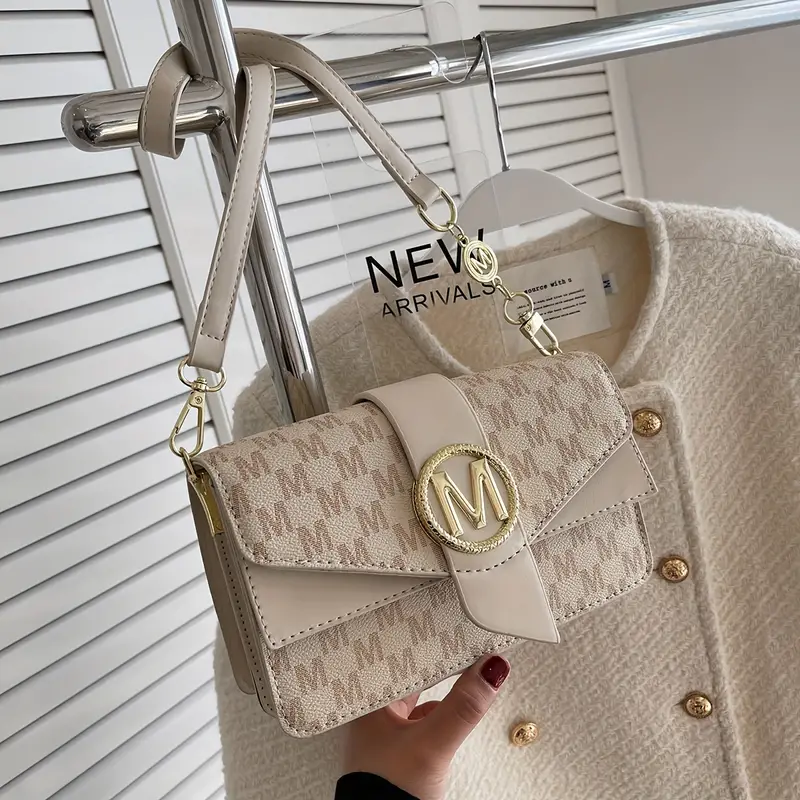 AUDREY™ RETRO LETTER BUCKLE GRAPHIC CROSSBODY BAG - Image 6