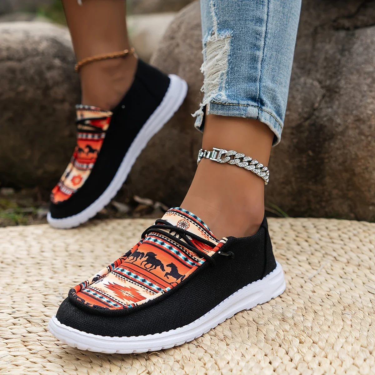 AVA™ WOMEN'S CASUAL SLIP-ON FLAT SNEAKERS - Image 5