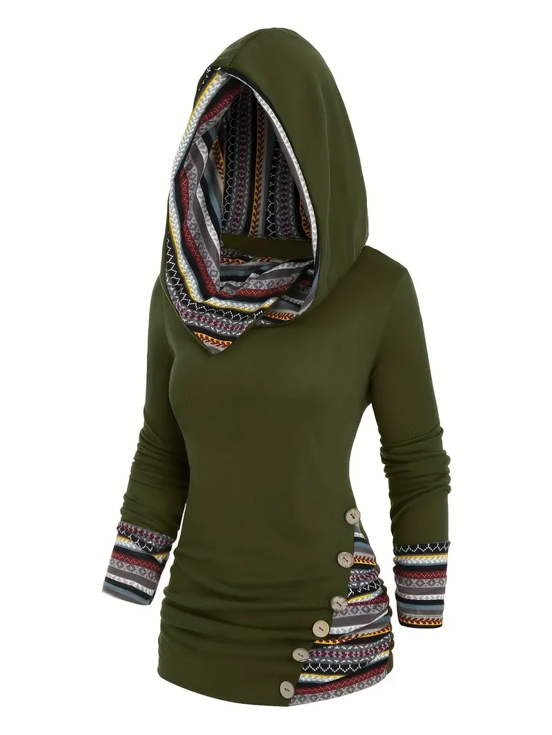 AVRA™ FASHION STRIPED KNIT HOODED SWEATSHIRT - Image 7