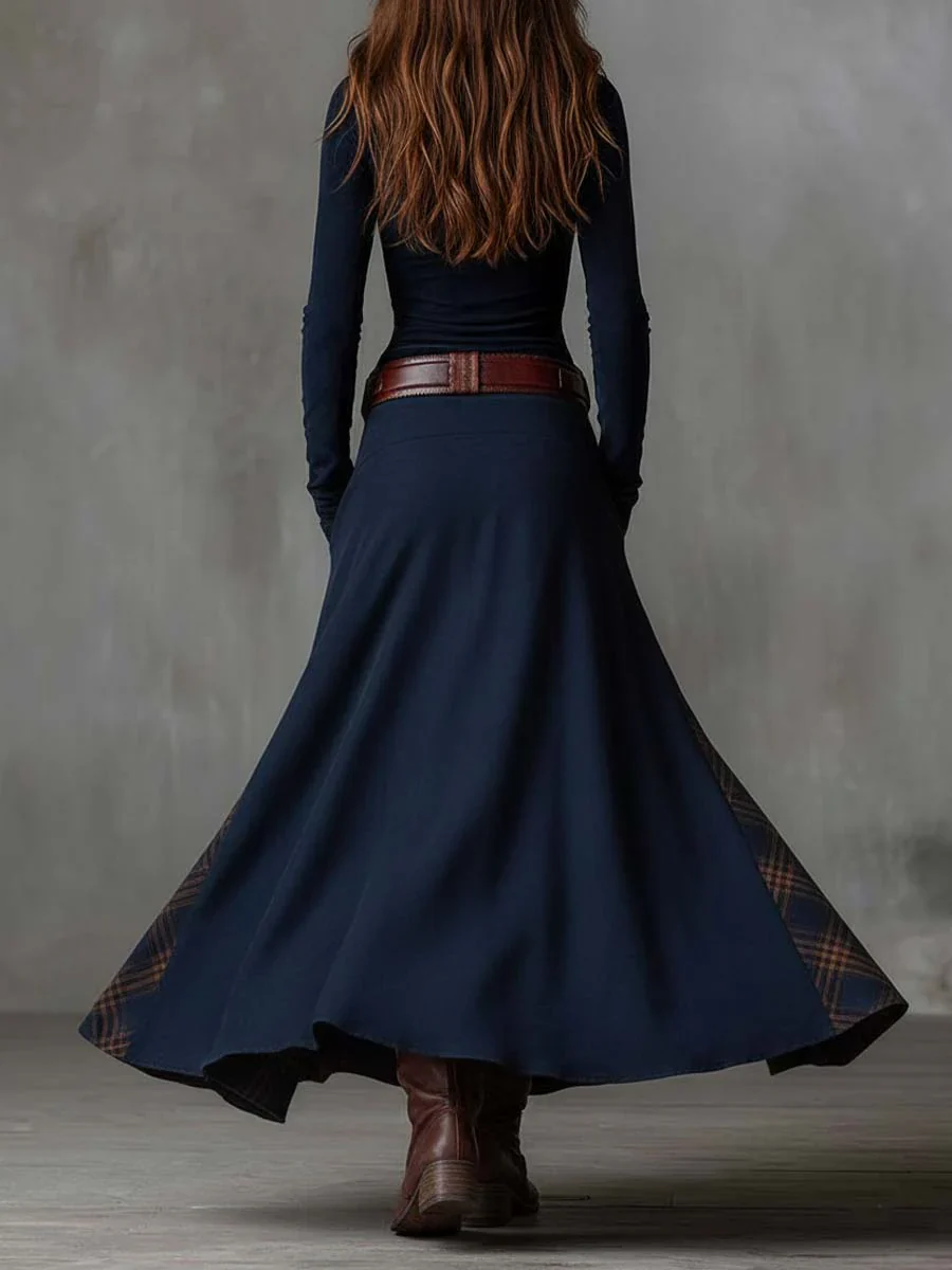 AZUCENA - SUEDE MAXI DRESS WITH BELT - Image 9