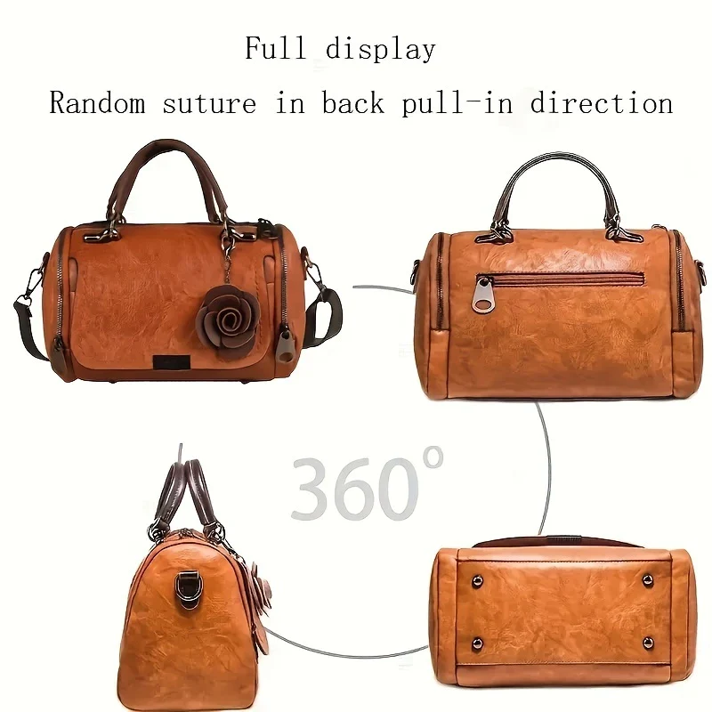 BELLEVA BLOOM™ — WOMEN’S BOSTON HANDBAG WITH FLOWER PENDANT - Image 8