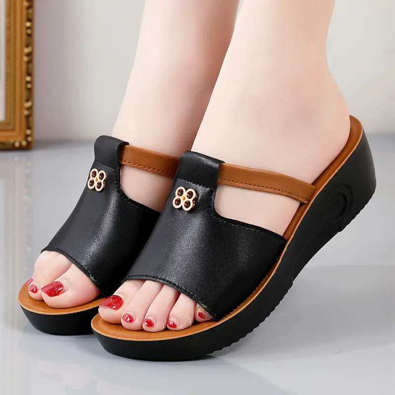 BINYA™ WOMEN'S CUT-OUT WEDGE SANDALS - Image 11