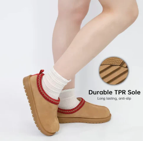 COZY SUEDE BRAIDED FLUFFY FUR SLIP-ON SHOES - Image 11