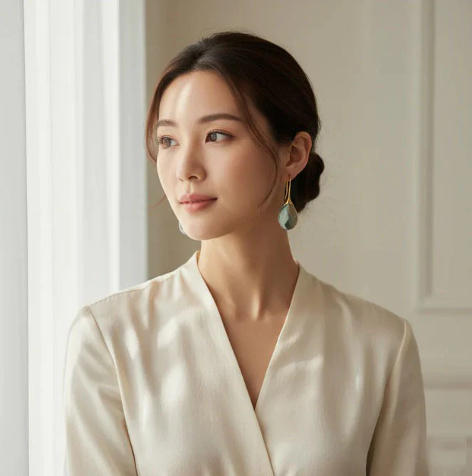 CELESTE CRYSTAL DROP EARRINGS - Image 2