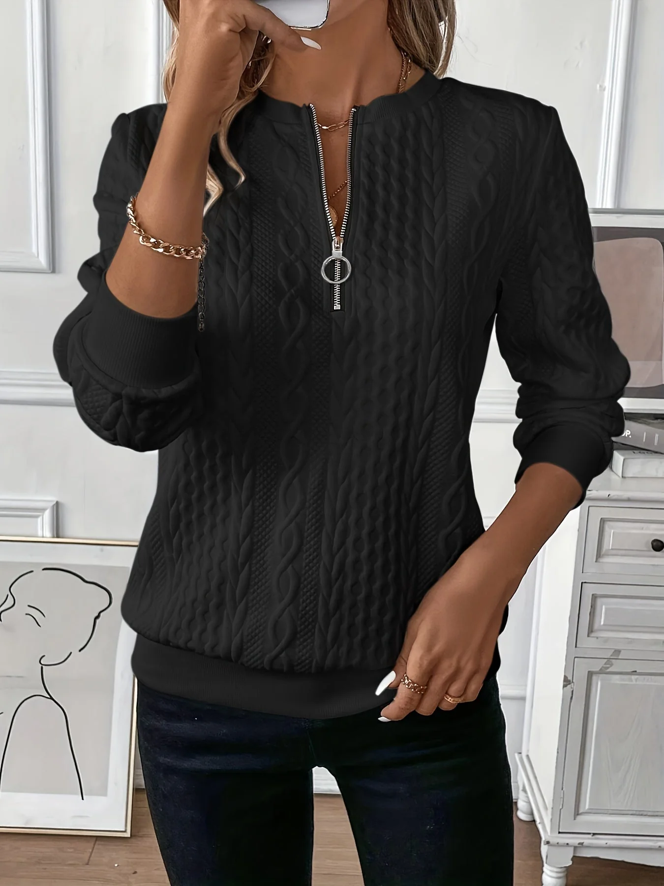 Dory - Elegant Stylish Knitted Sweater - Image 7