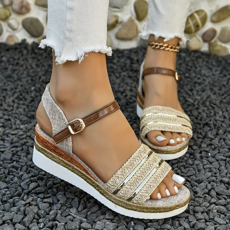 DROMANA™ WOMEN'S SOLID COLOR PLATFORM SANDALS - Image 4