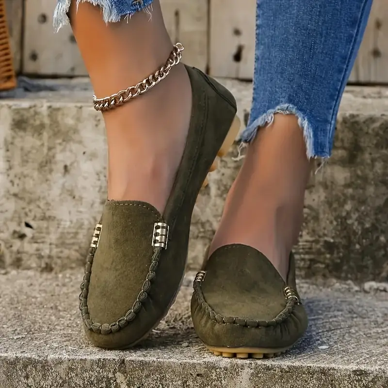 ELSWYN™ WOMEN'S CHIC METAL DECOR LOAFERS - Image 12