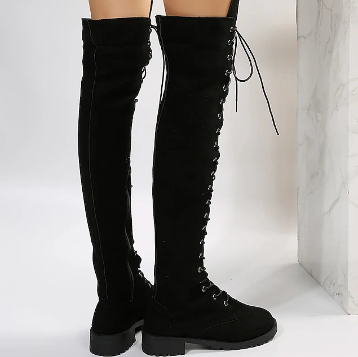 ELYS™ WOMEN'S ELEGANT SUEDE FLAT HEEL BOOTS - Image 2