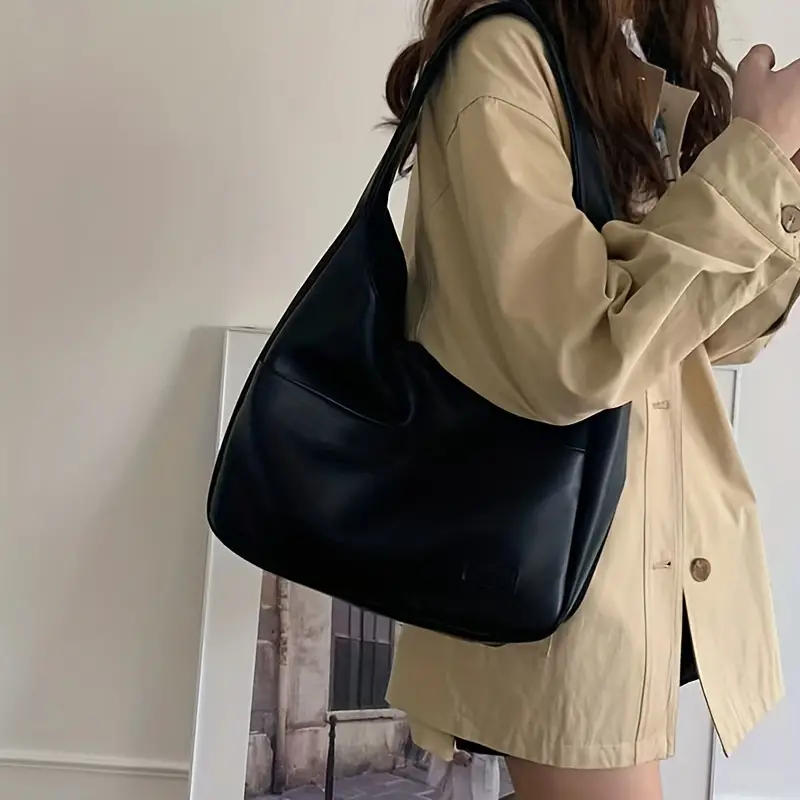 EMILIA™ SOLID COLOR HOBO BAG - Image 8