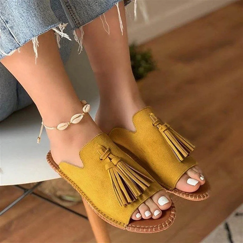 BOHEMIAN STYLE FRINGED SANDALS - Image 4