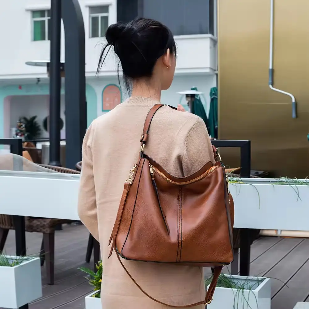 GENEVIEVE AUTUMN HOBO BAG - Anti-Theft & Luxury Leather - Image 9