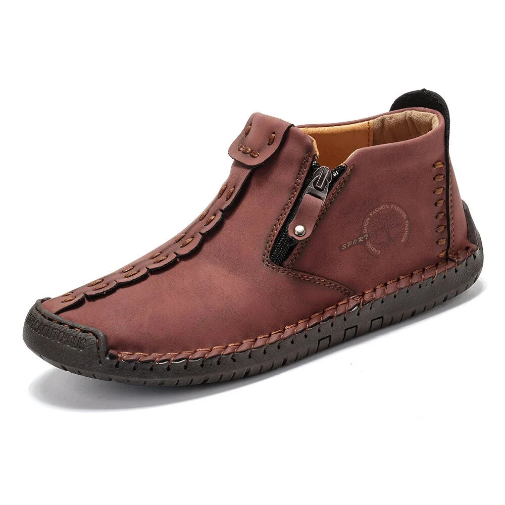 MEN'S ZIPPER OUTDOOR HAND-SEWN TOOLING SHOES 2026 - Image 10