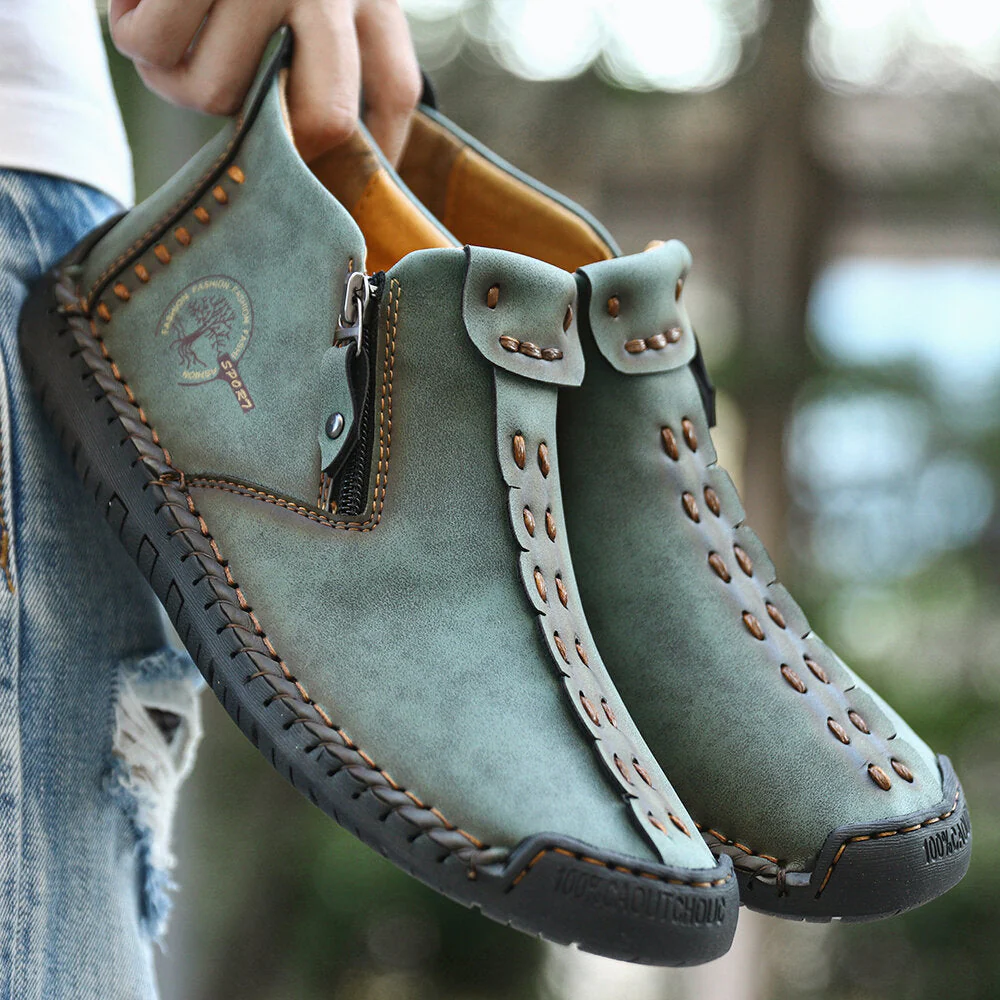 MEN'S ZIPPER OUTDOOR HAND-SEWN TOOLING SHOES 2026 - Image 6