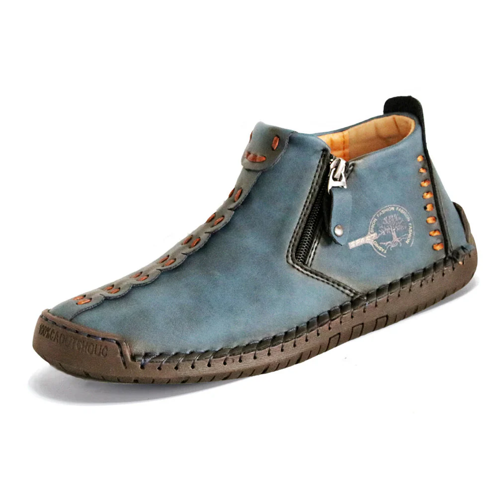 MEN'S ZIPPER OUTDOOR HAND-SEWN TOOLING SHOES 2026 - Image 7