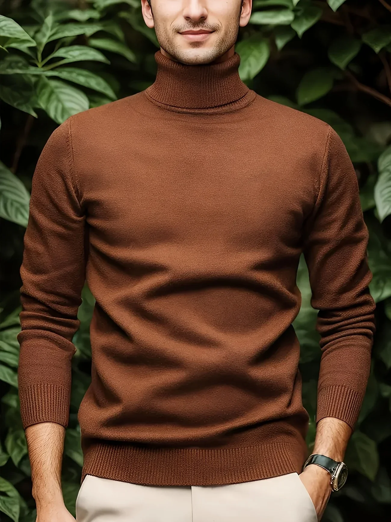 HARROW GLEN™ — MEN’S SOLID COLOR TURTLENECK KNIT SWEATER - Image 10