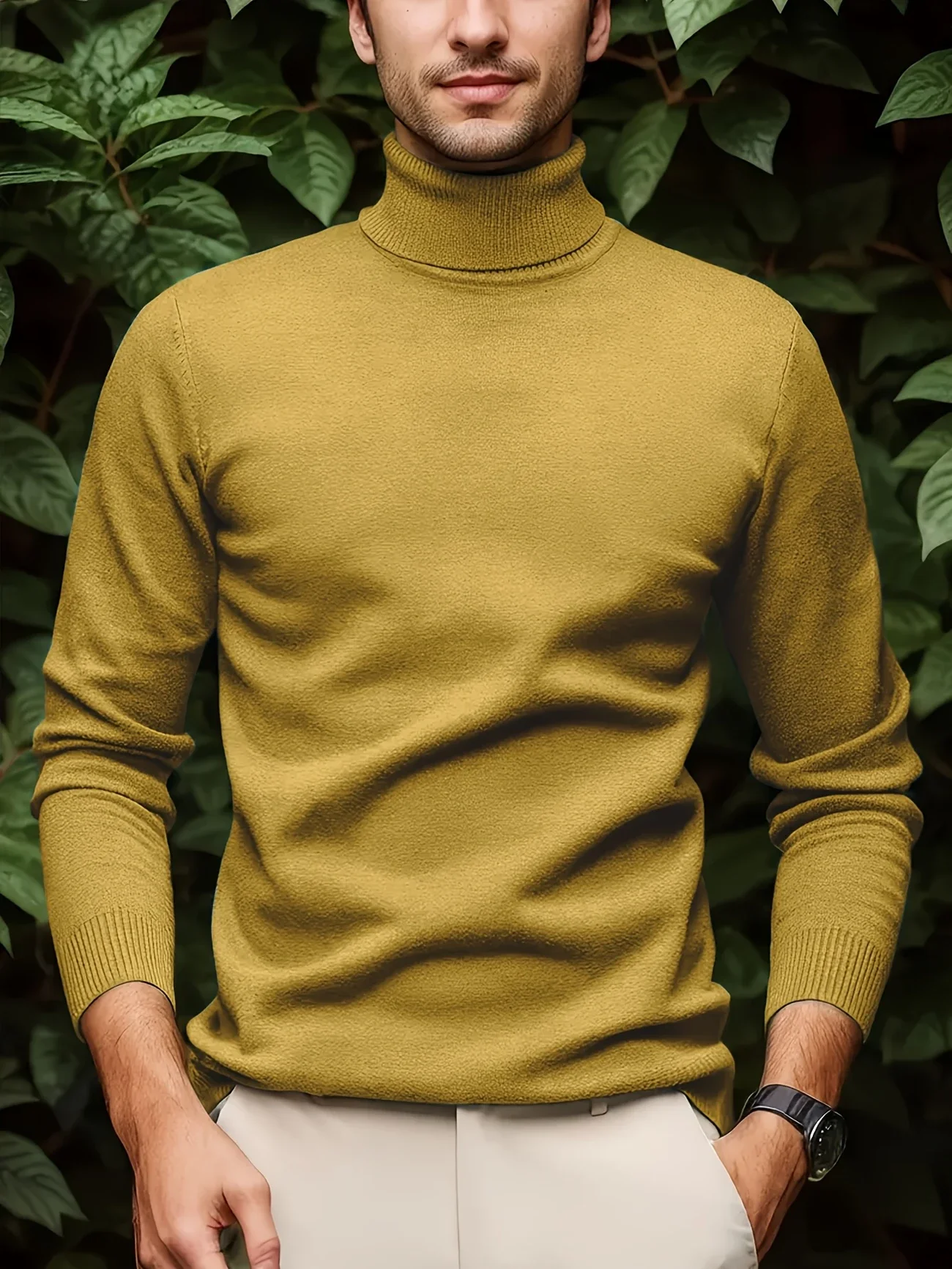 HARROW GLEN™ — MEN’S SOLID COLOR TURTLENECK KNIT SWEATER - Image 11