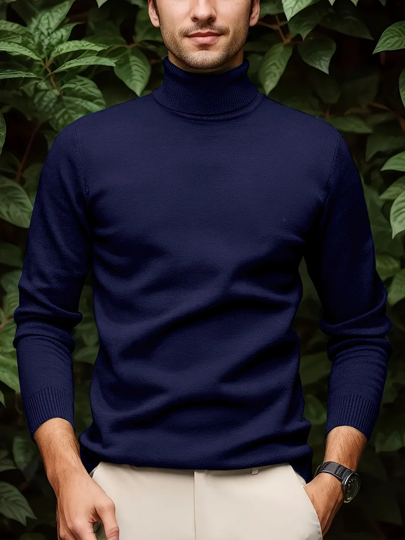 HARROW GLEN™ — MEN’S SOLID COLOR TURTLENECK KNIT SWEATER - Image 12