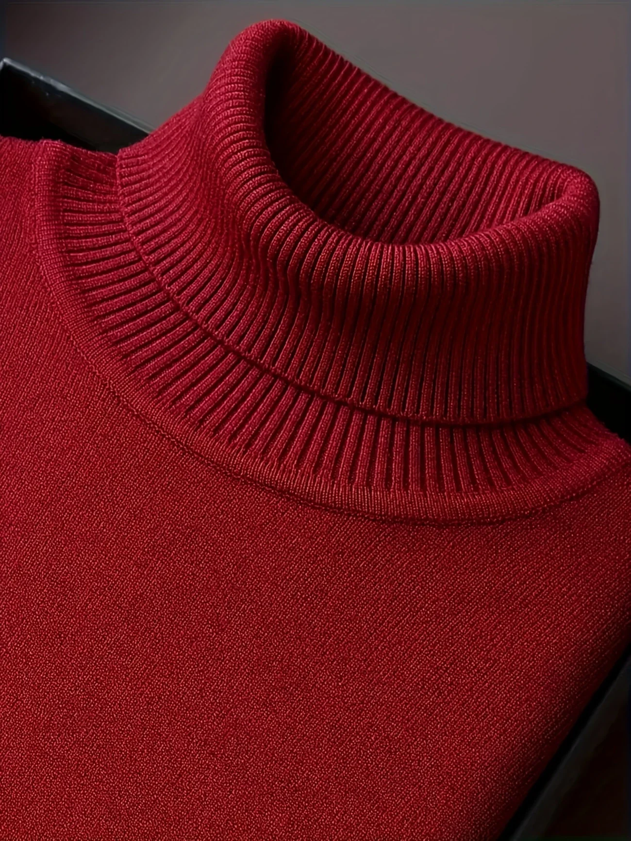 HARROW GLEN™ — MEN’S SOLID COLOR TURTLENECK KNIT SWEATER - Image 5