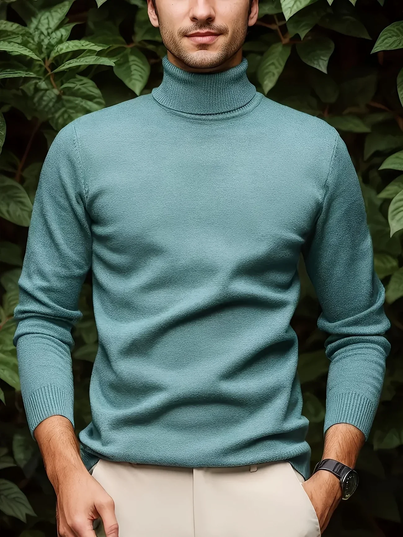 HARROW GLEN™ — MEN’S SOLID COLOR TURTLENECK KNIT SWEATER - Image 9
