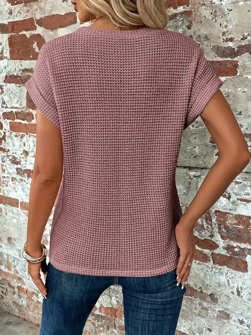 ISA™ | ELEGANT BLOUSE WITH CREW NECK - Image 7