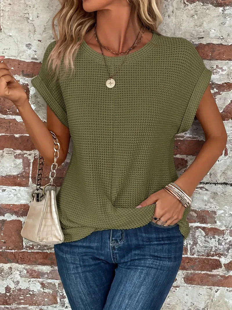 ISA™ | ELEGANT BLOUSE WITH CREW NECK - Image 9