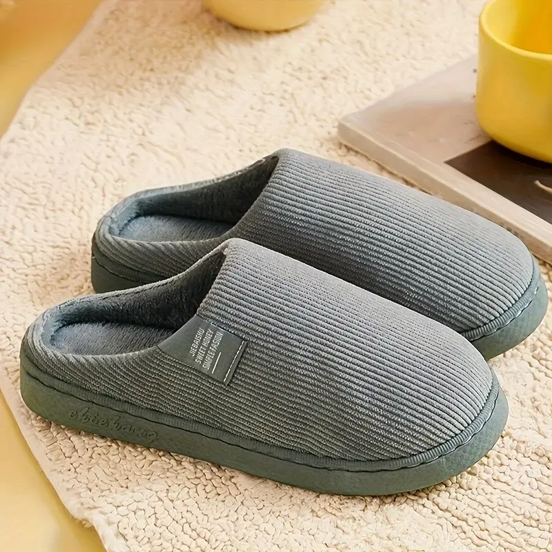 JENNIE™ CASUAL SOLID COLOR SOFT COZY HOUSE SLIPPERS - Image 9