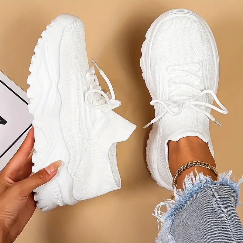 KATHERINE™ WOMEN'S WHITE FASHION WEAVING SHOES - Image 7