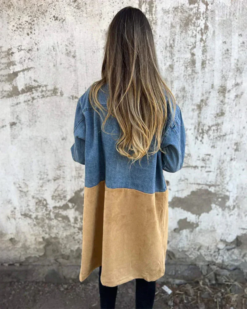 KENZIE™ – DENIM & SUEDE COAT - Image 5