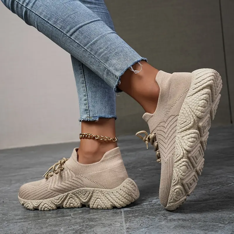 KLAIRE™ SIMPLE MESH BREATHABLE CHUNKY SNEAKERS - Image 4