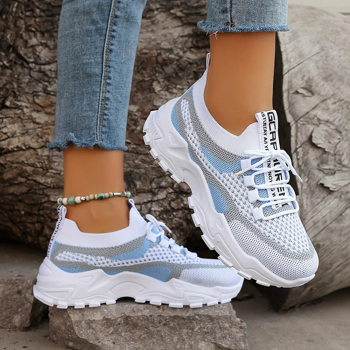 LEILA™ ORTHOPEDIC BREATHABLE LACE UP MESH SNEAKERS - Image 10