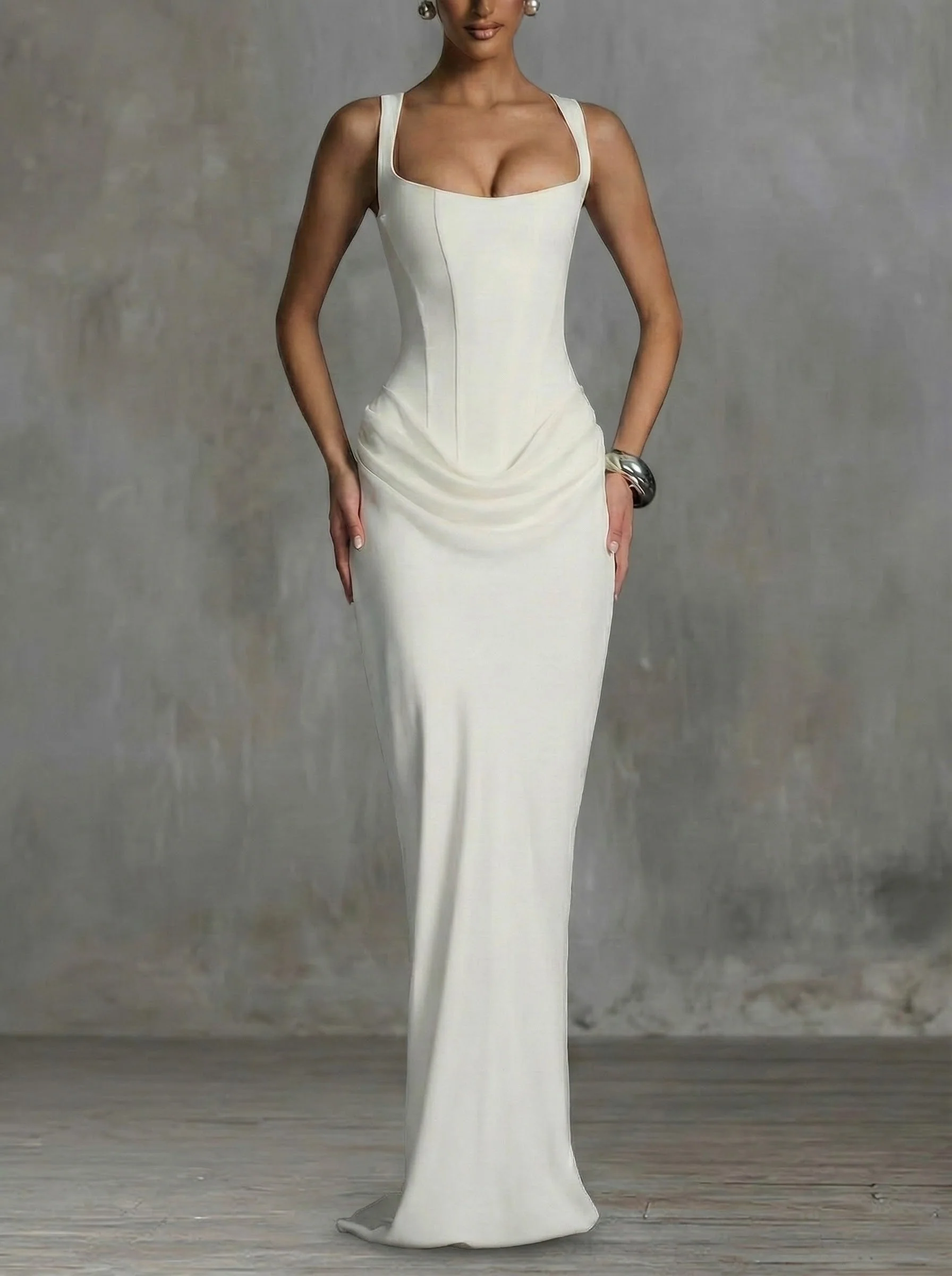 LEONOR™ | MAXI DRESS WITH SQUARE NECKLINE - Image 5