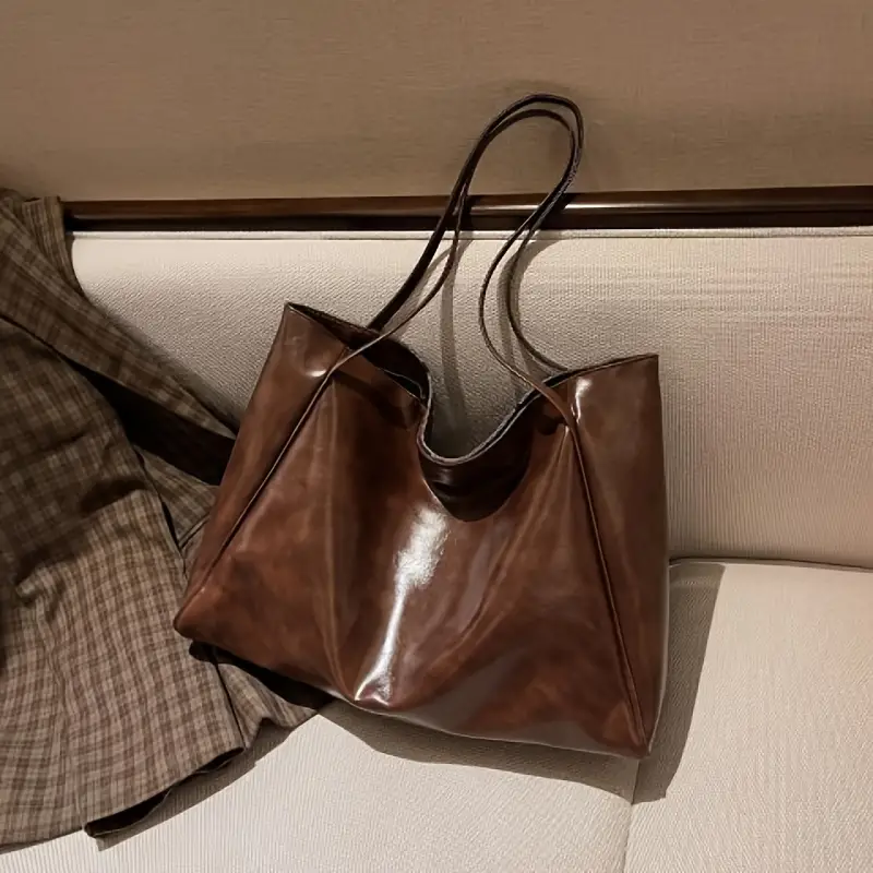 LILY™ RETRO SOLID COLOR TOTE BAG - Image 9