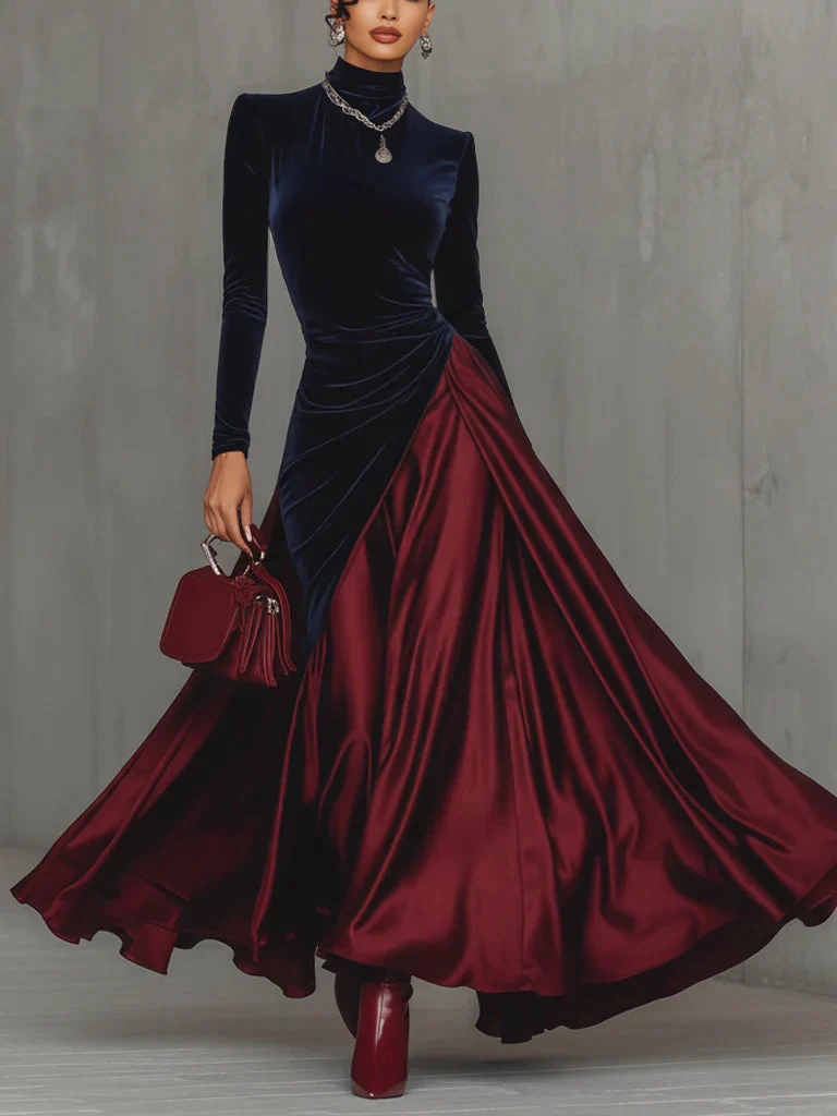 LIRA™ | LONG BICOLOUR DRESS