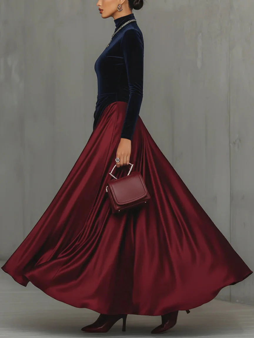 LIRA™ | LONG BICOLOUR DRESS - Image 2