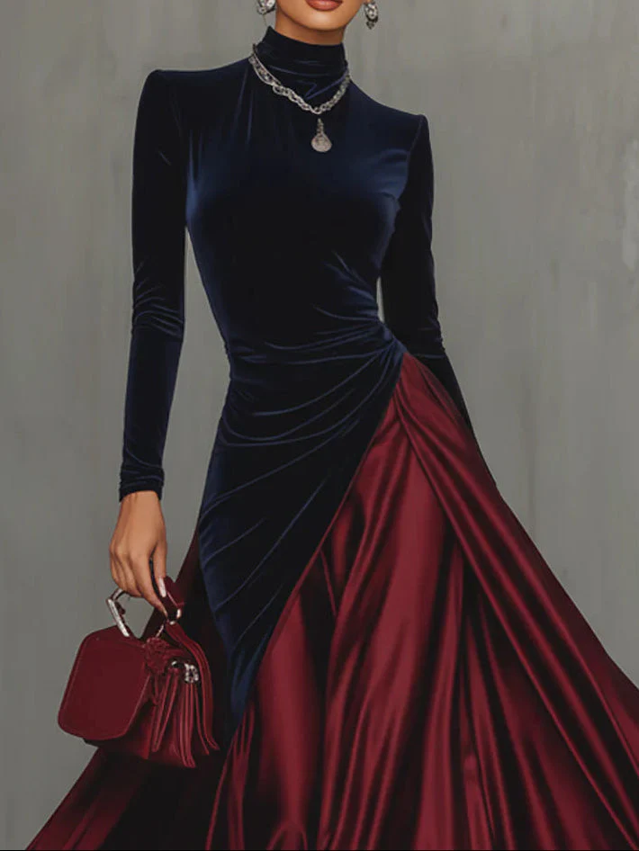 LIRA™ | LONG BICOLOUR DRESS - Image 3