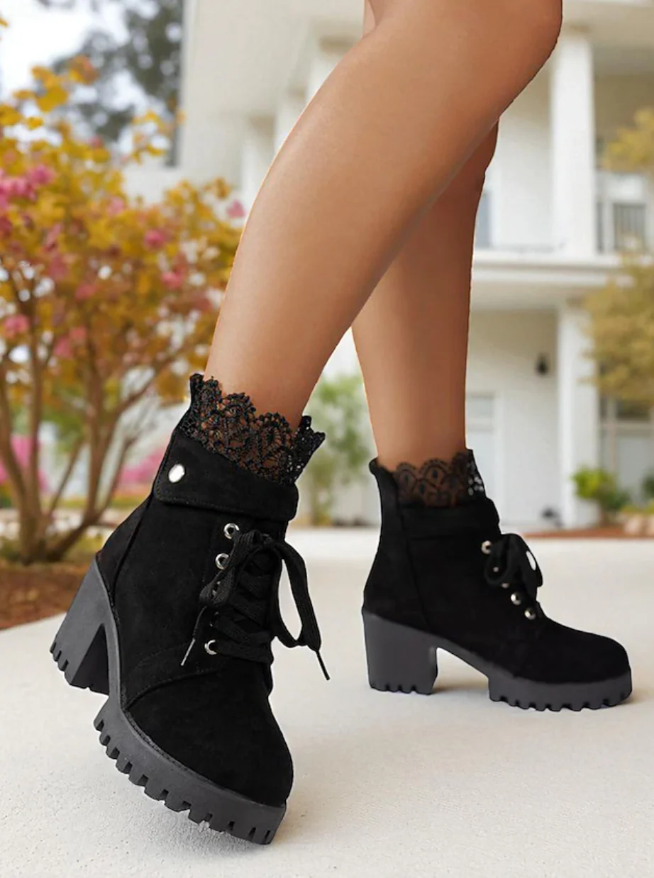 MAIA™ WOMEN'S BROWN FAUX SUEDE VINTAGE ANKLE BOOTS - Image 10