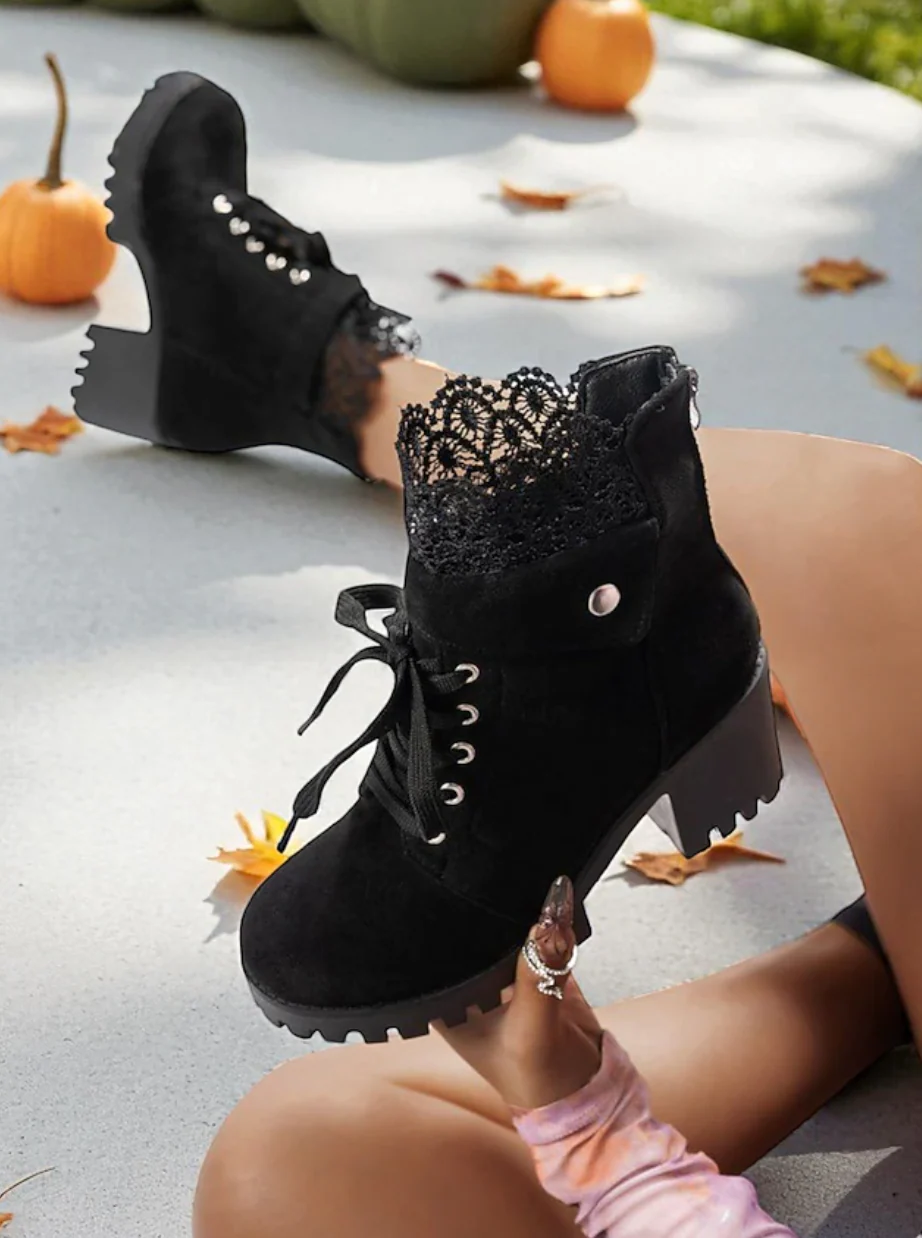 MAIA™ WOMEN'S BROWN FAUX SUEDE VINTAGE ANKLE BOOTS - Image 11