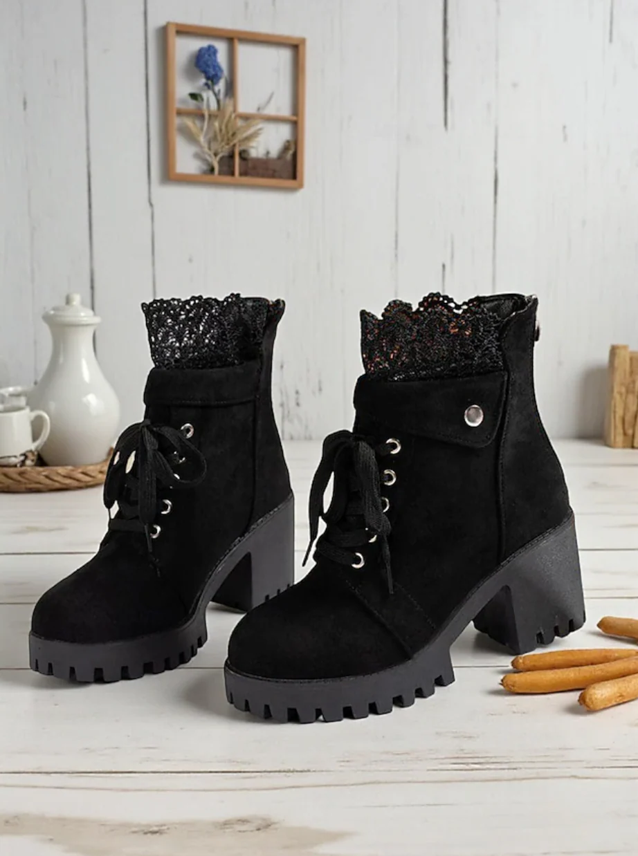 MAIA™ WOMEN'S BROWN FAUX SUEDE VINTAGE ANKLE BOOTS - Image 12