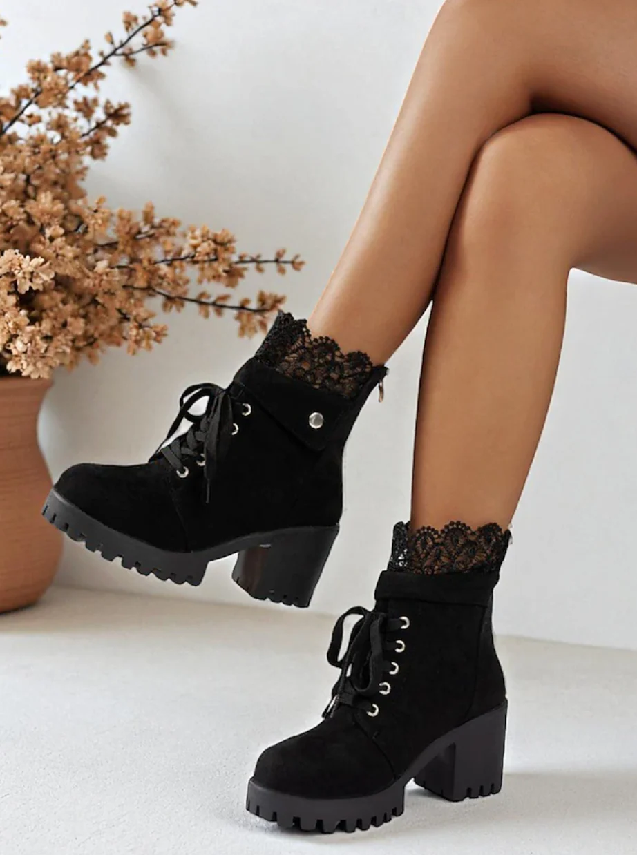 MAIA™ WOMEN'S BROWN FAUX SUEDE VINTAGE ANKLE BOOTS - Image 9